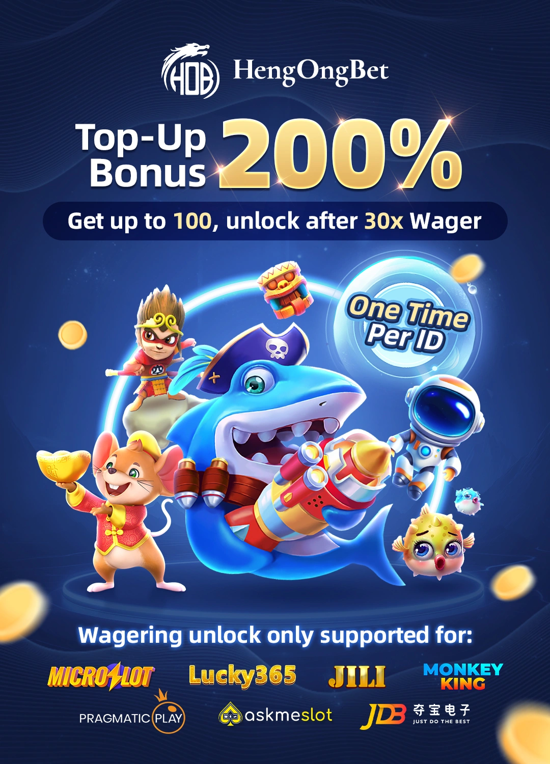 Hengongbet Promotions 3 HengOngBet Topup Bonus 200 EN