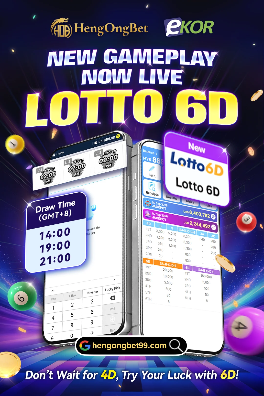 HengOngBet New Game Lotto6D EN